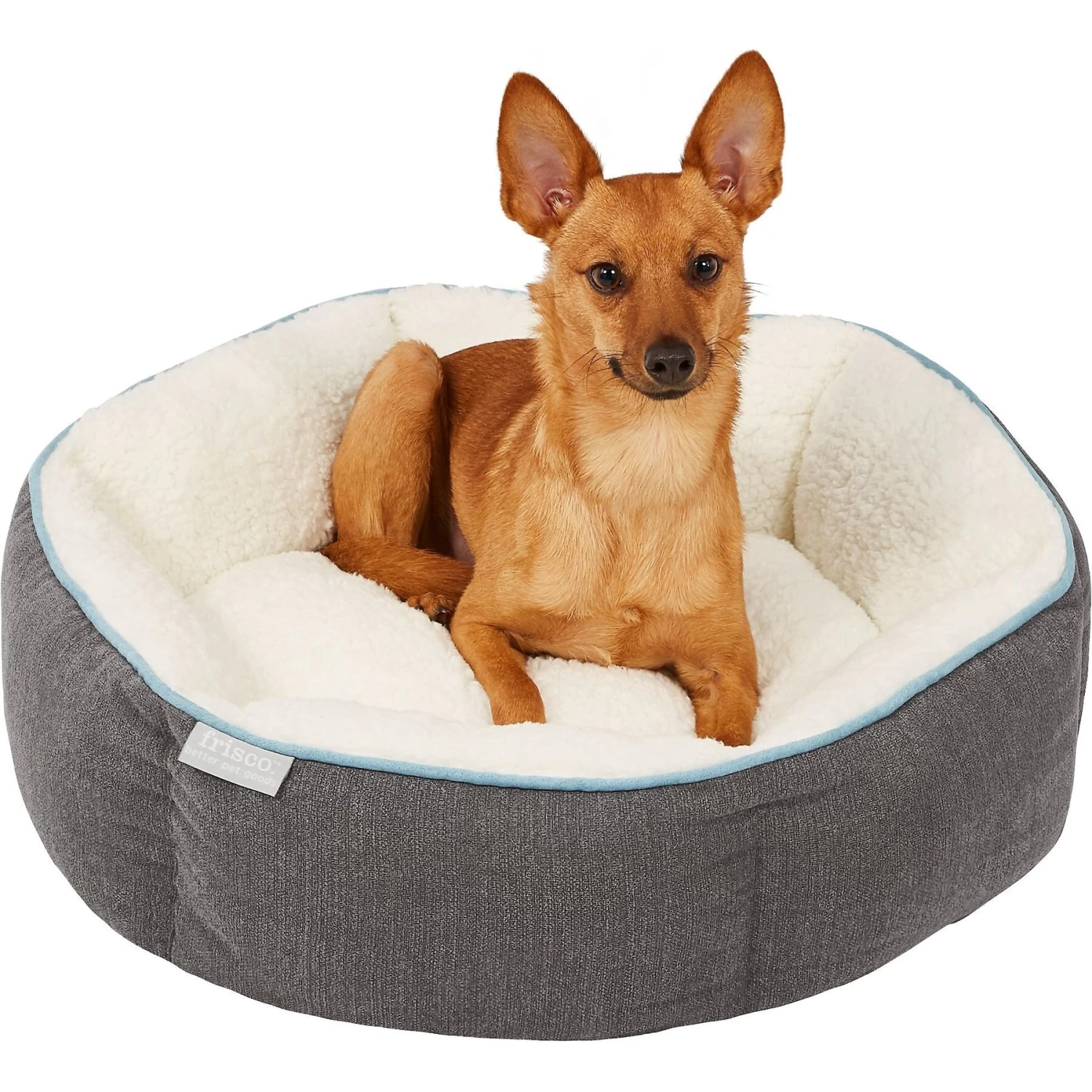 Frisco Sherpa Hexagon Bolster Cat & Dog Bed - Image 5