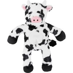 Frisco Cow Plush With Inside Rope Squeaky Dog Toy