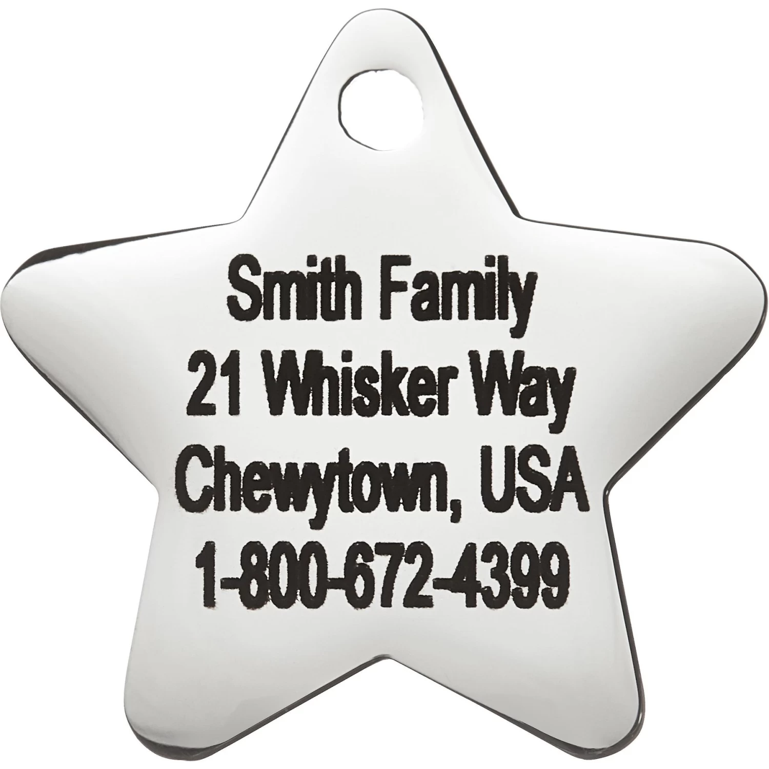 Frisco Stainless Steel Personalized Dog & Cat ID Tag, Star - Image 4