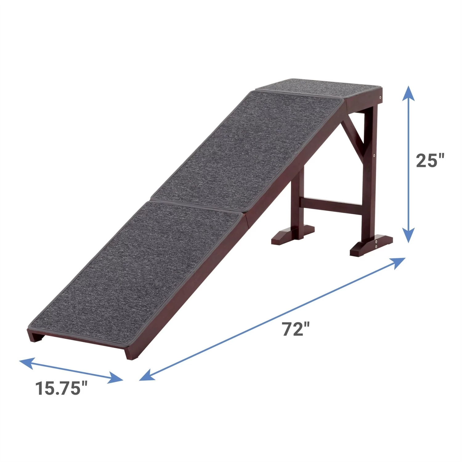 Frisco Deluxe Wooden Carpeted Cat & Dog Ramp - Image 2