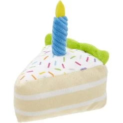 Frisco Birthday Cake Slice Plush Squeaky Dog Toy