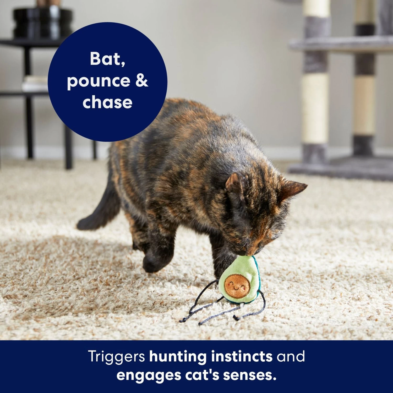 Frisco Dangly Avocado Buddy Plush Cat Toy With Catnip - Image 4