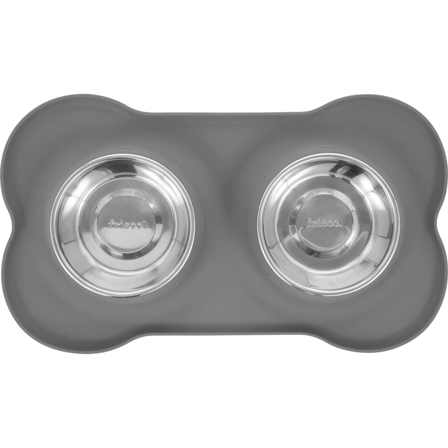 Frisco Silicone Stainless Steel Double Diner Dog & Cat Bowl - Image 4