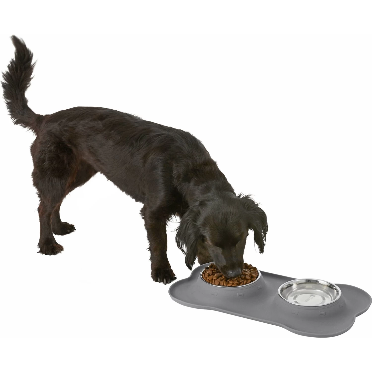 Frisco Silicone Stainless Steel Double Diner Dog & Cat Bowl - Image 6