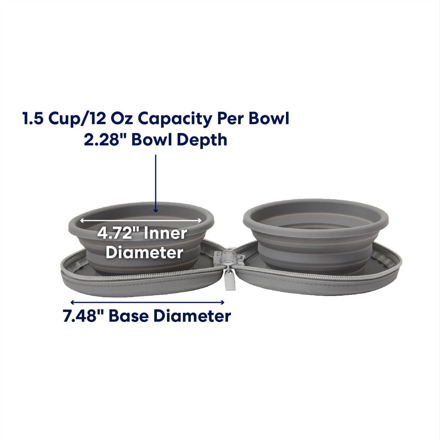 Frisco Travel Collapsible Silicone Dog & Cat Bowl - Image 2