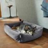 Frisco Velvet Rectangular Bolster Cat & Dog Bed