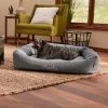 Frisco Rectangular Personalized Bolster Dog Bed W/Removable Cover