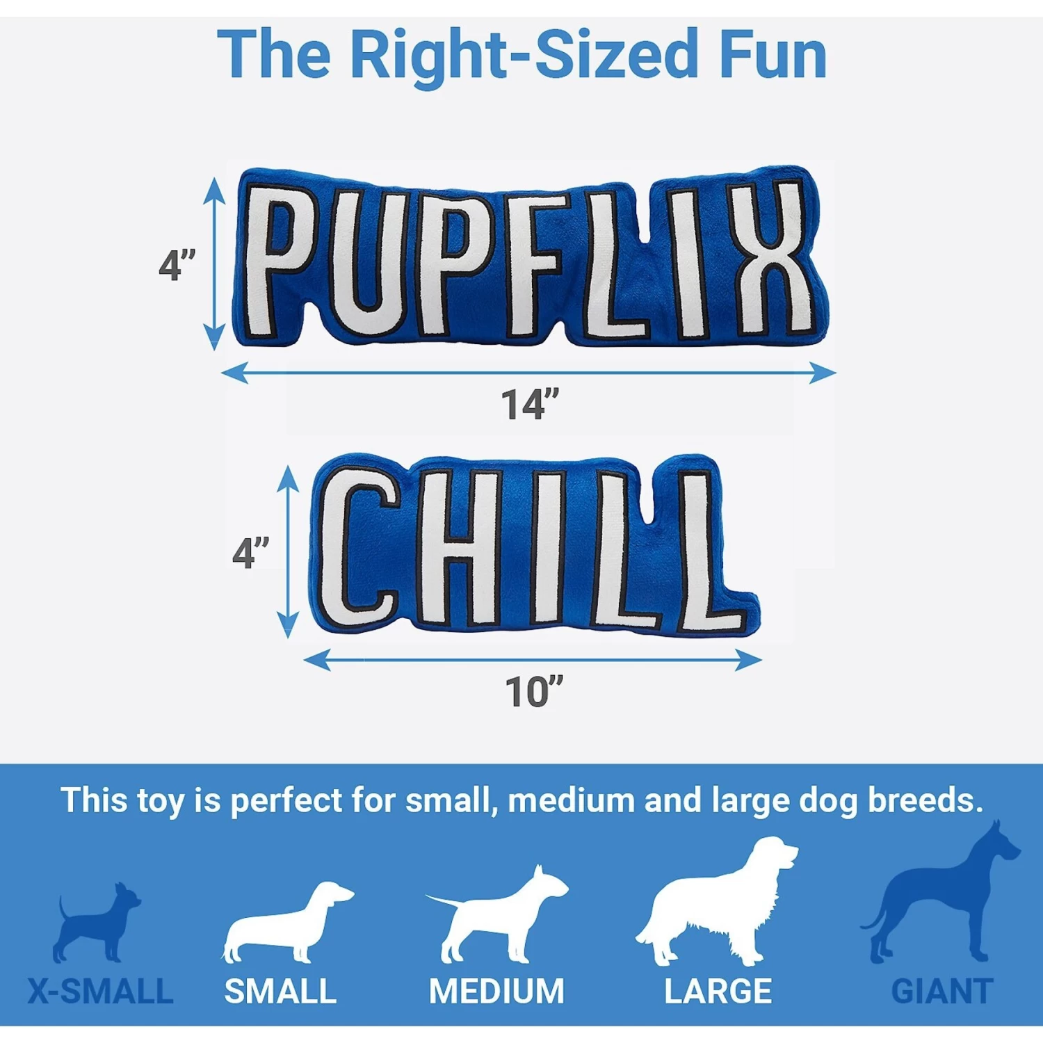 Frisco Zoomies & Chill Pupflix & Chill Plush Squeaky Dog Toy, 2 Count - Image 2