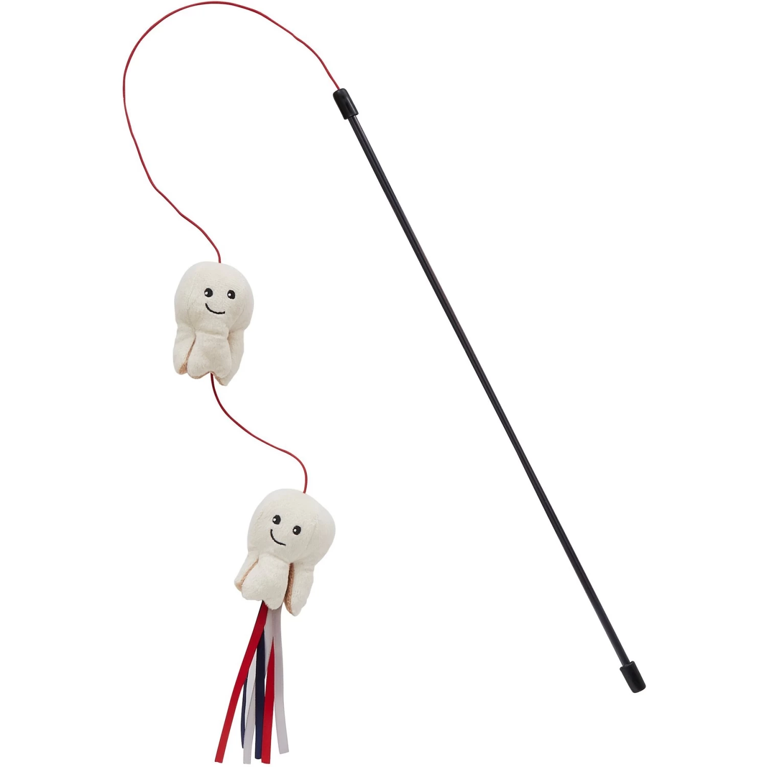 Frisco Zoomies & Chill Popcorn Teaser Wand Cat Toy With Catnip