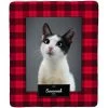 Frisco Plaid Sherpa Fleece Personalized Blanket