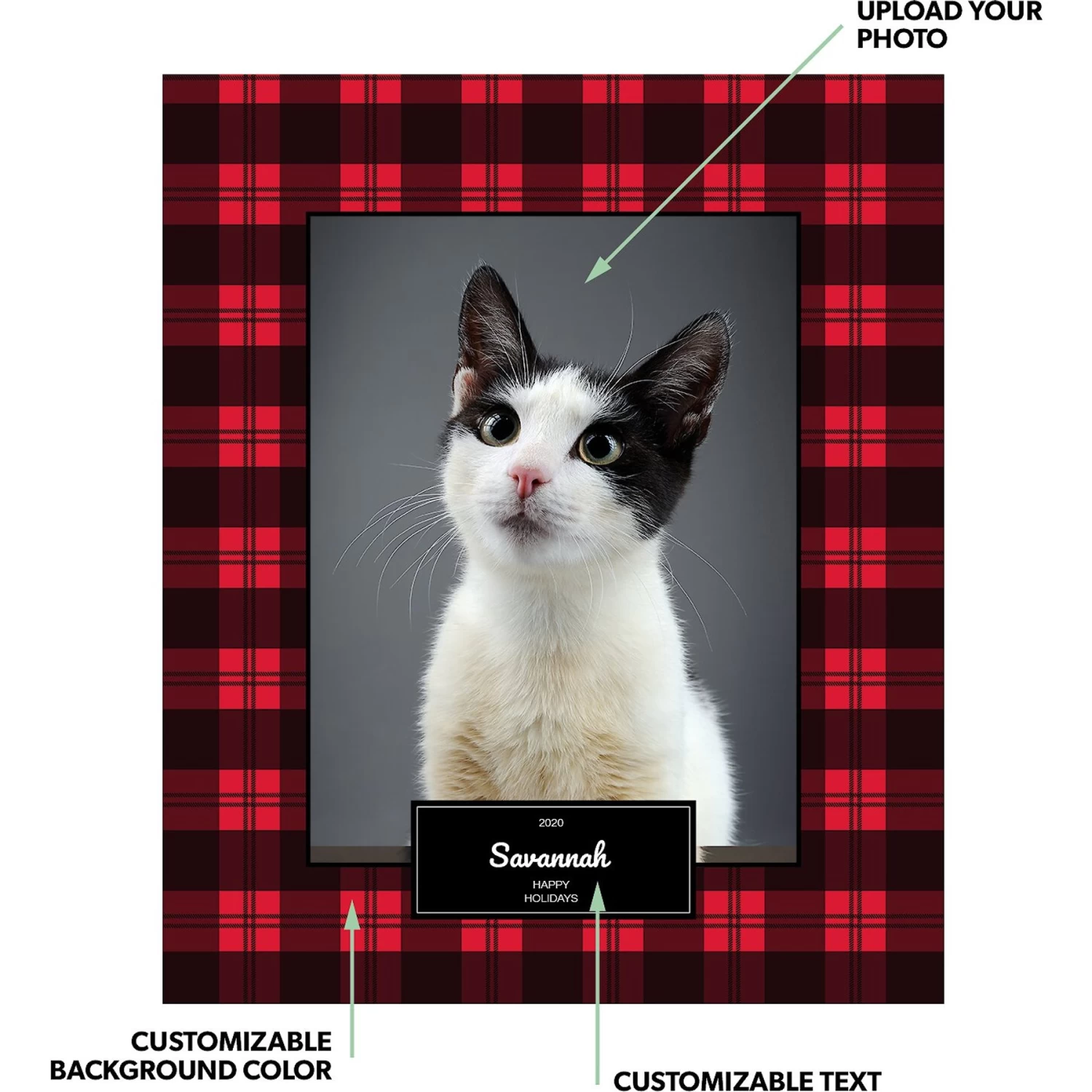 Frisco Plaid Sherpa Fleece Personalized Blanket - Image 2