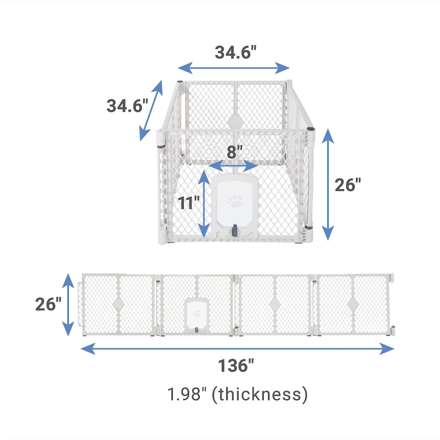 Frisco 4-Panel Plastic Exercise Dog Playpen - Image 2