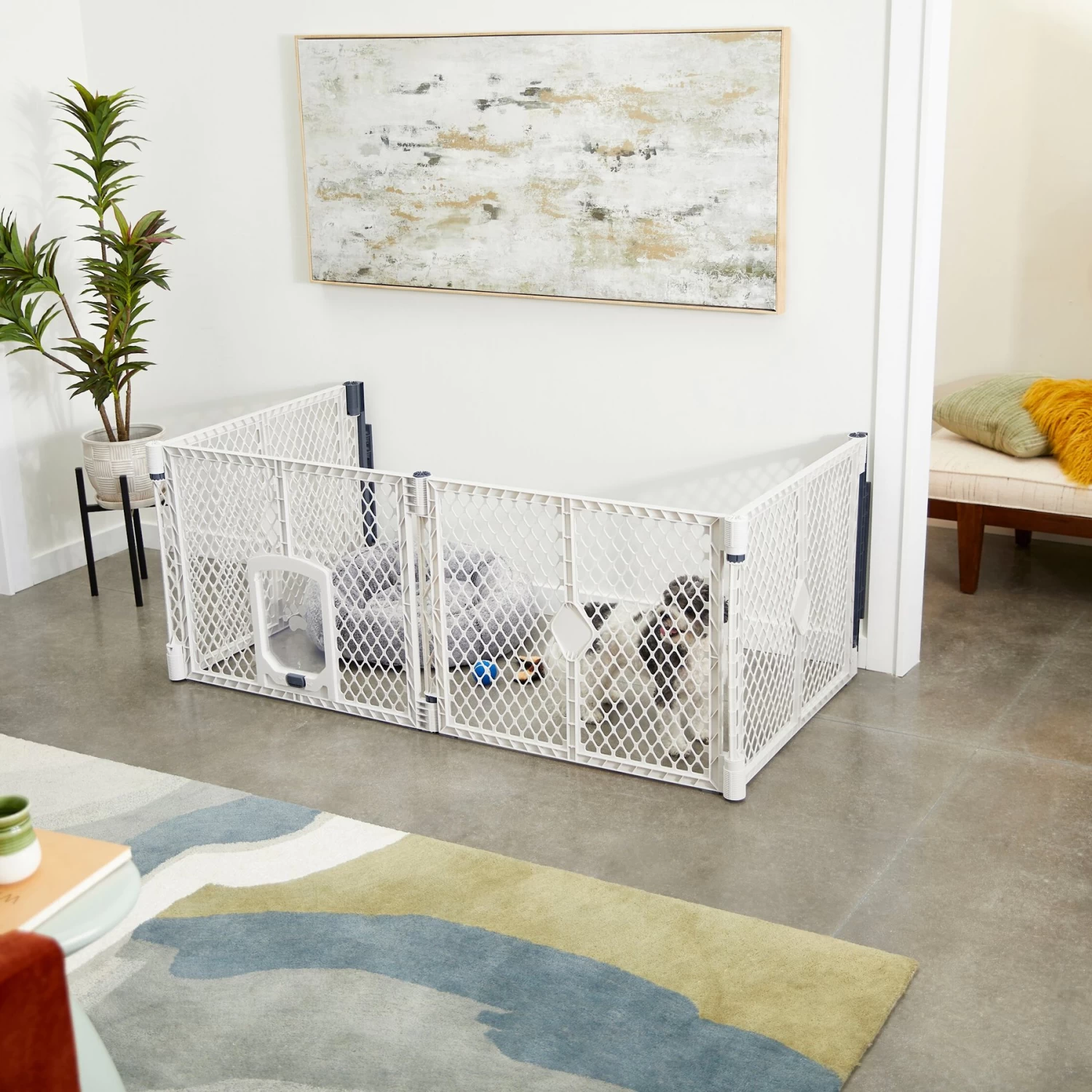 Frisco 4-Panel Plastic Exercise Dog Playpen - Image 7