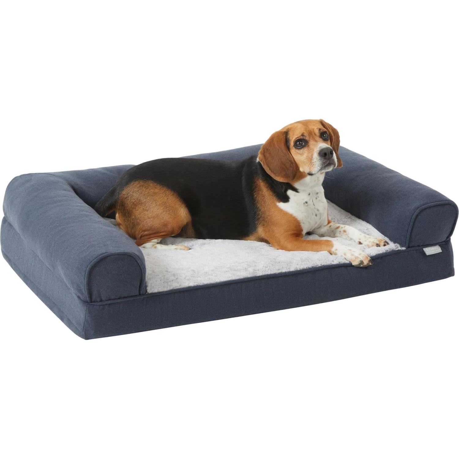 Frisco Faux Felt Orthopedic Sofa Bolster Dog Bed W/Removable Cover - Image 3