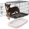 Frisco Fold & Carry Single Door Collapsible Wire Dog Crate & Frisco Quilted Dog Crate Mat