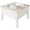 Frisco Farm House Wood Elevated Non-Skid Stainless Steel Dog Bowl