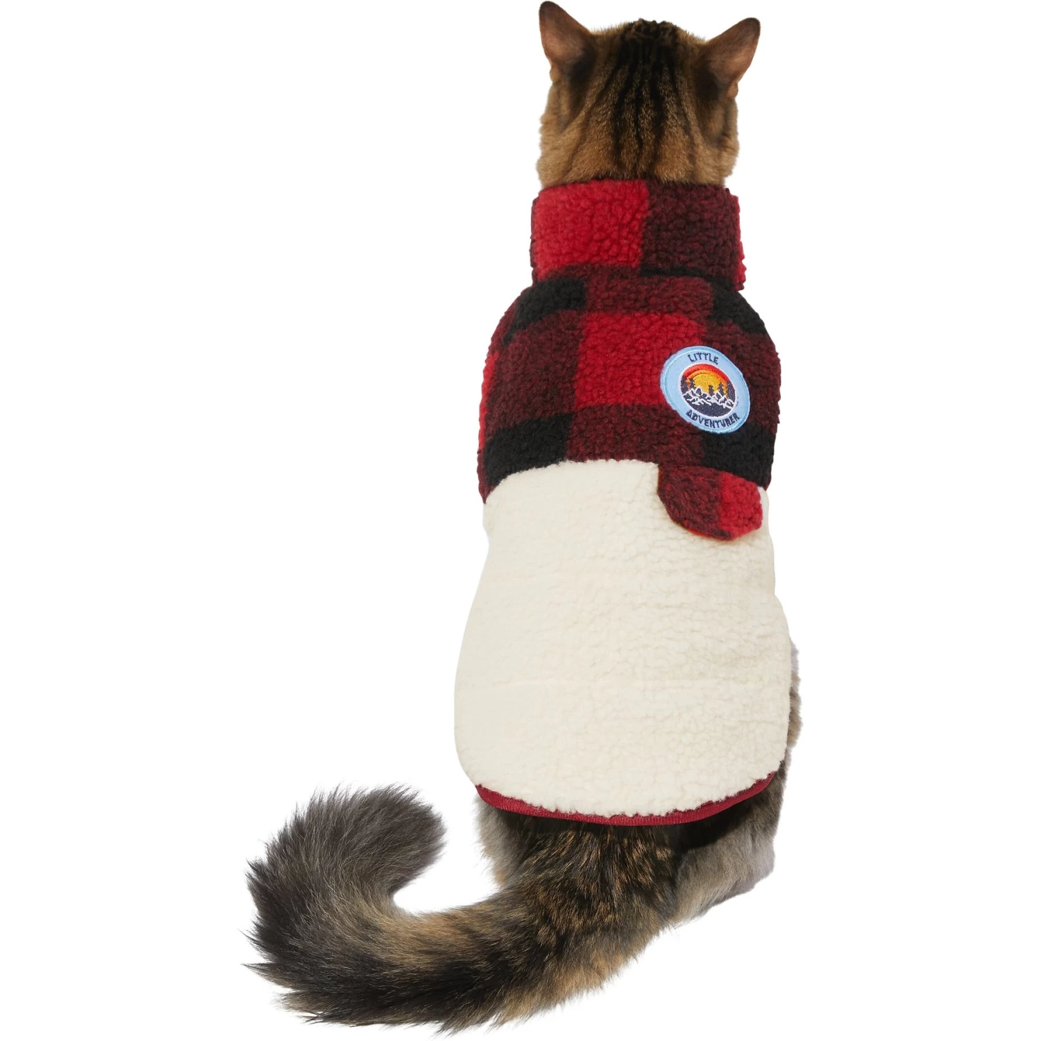 Frisco Mediumweight Red Plaid Insulated Dog & Cat Sherpa Coat - Image 3