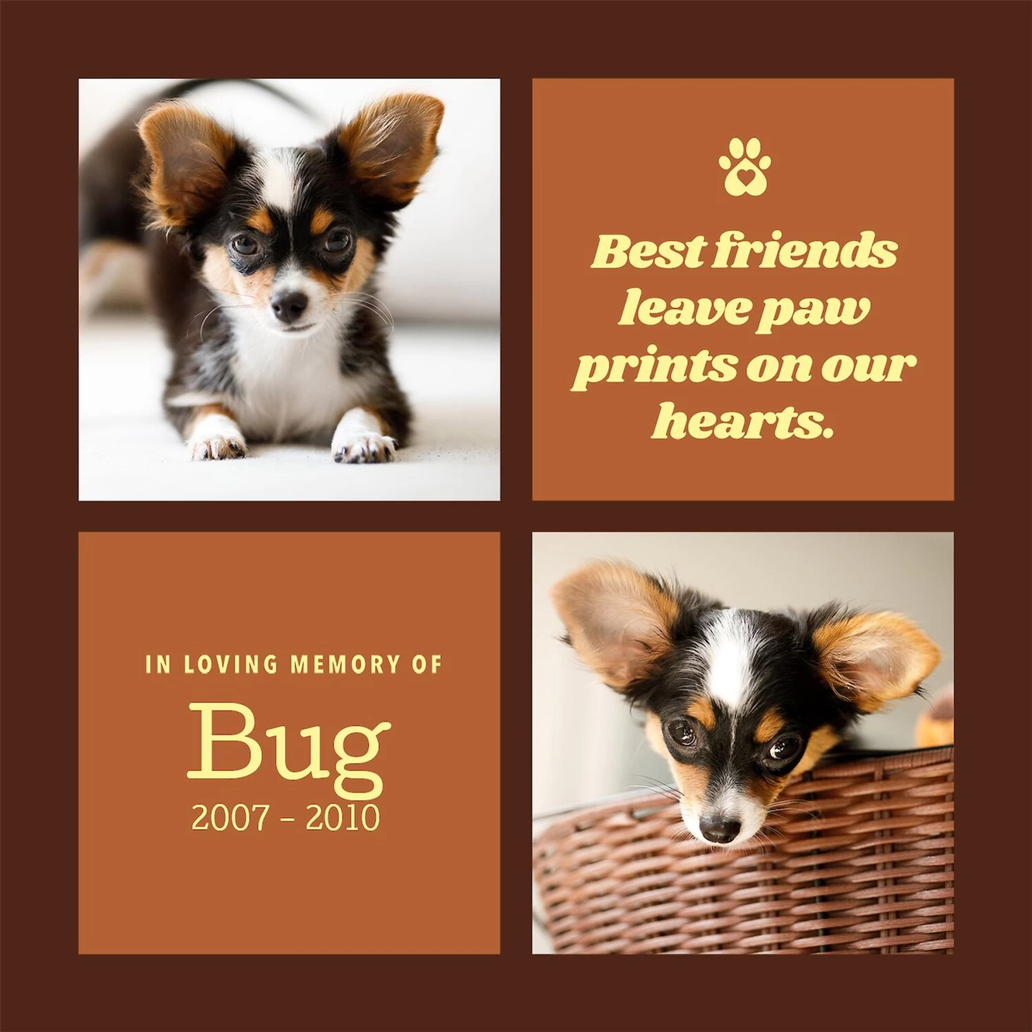 Frisco Personalized "Best Friends" Memorial Ceramic Photo Tile With Stand, 8" X 10" - Image 3