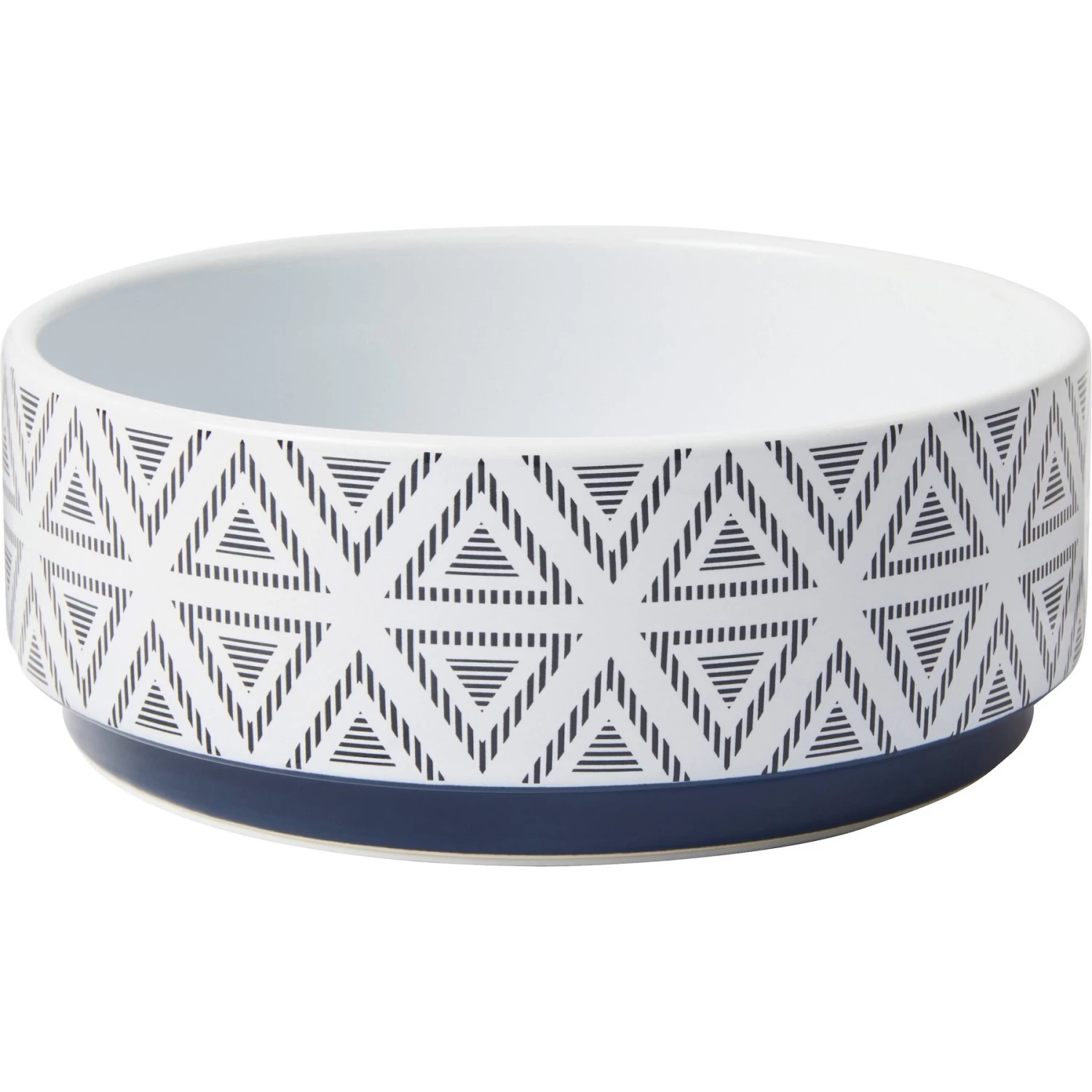 Frisco Geometric Triangles Non-skid Ceramic Dog & Cat Bowl