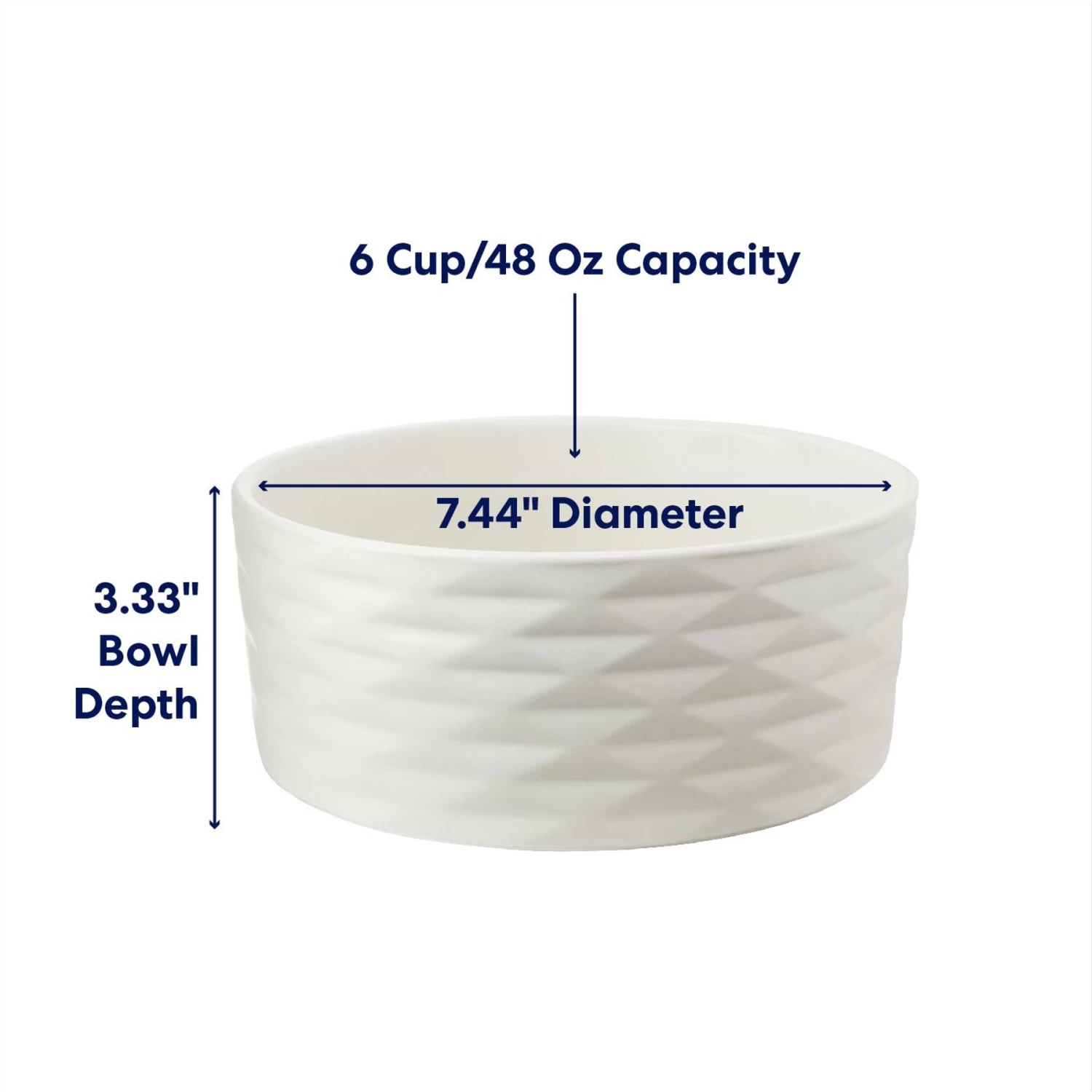 Frisco Geometric Non-skid Ceramic Dog Bowl - Image 2