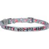 Frisco Rose Polyester Personalized Breakaway Cat Collar With Bell