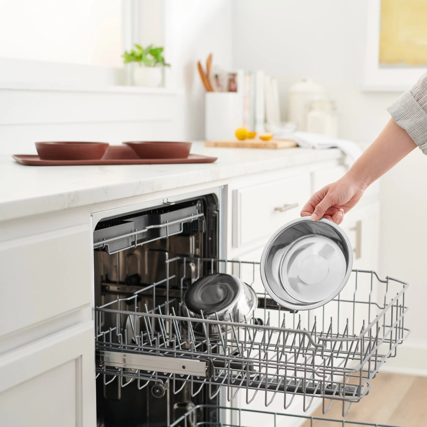 Frisco Silicone Stainless Steel Double Diner Dog & Cat Bowl, Brown - Image 7