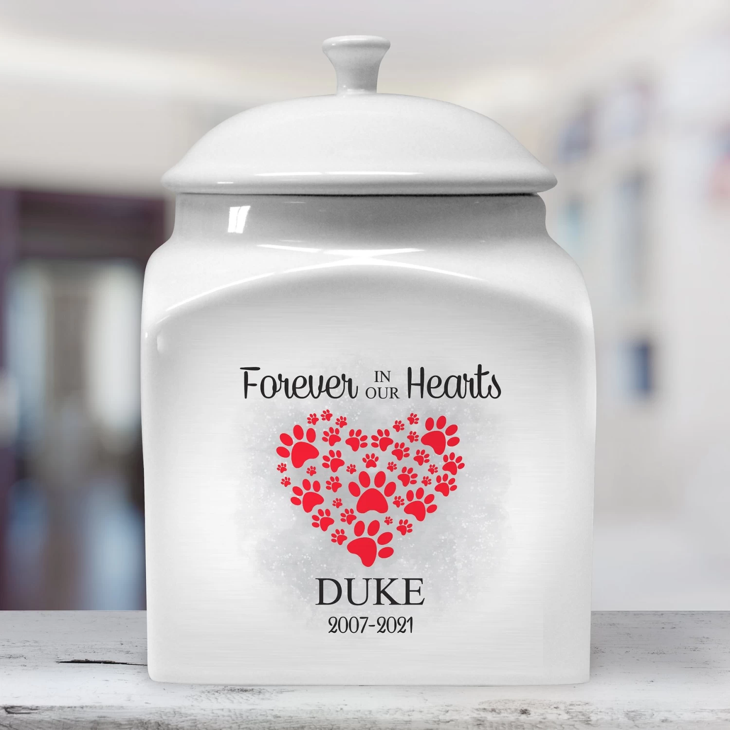 Frisco "Forever In Our Hearts" Hearts Personalized Urn - Image 2