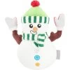Frisco Holiday Naughty Or Nice Snowman Reversible Plush Squeaky Dog Toy