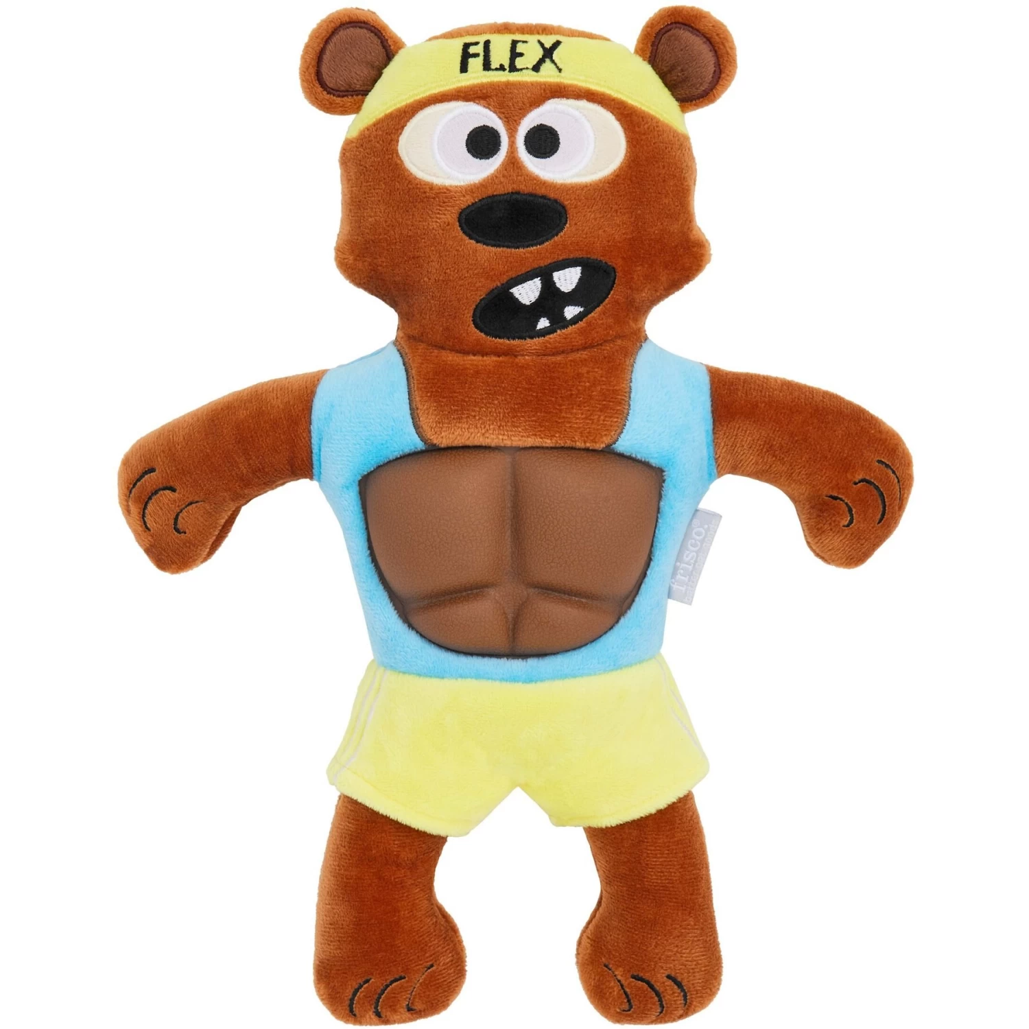 Frisco Fitness Bear Reversible Plush Squeaky Dog Toy - Image 3