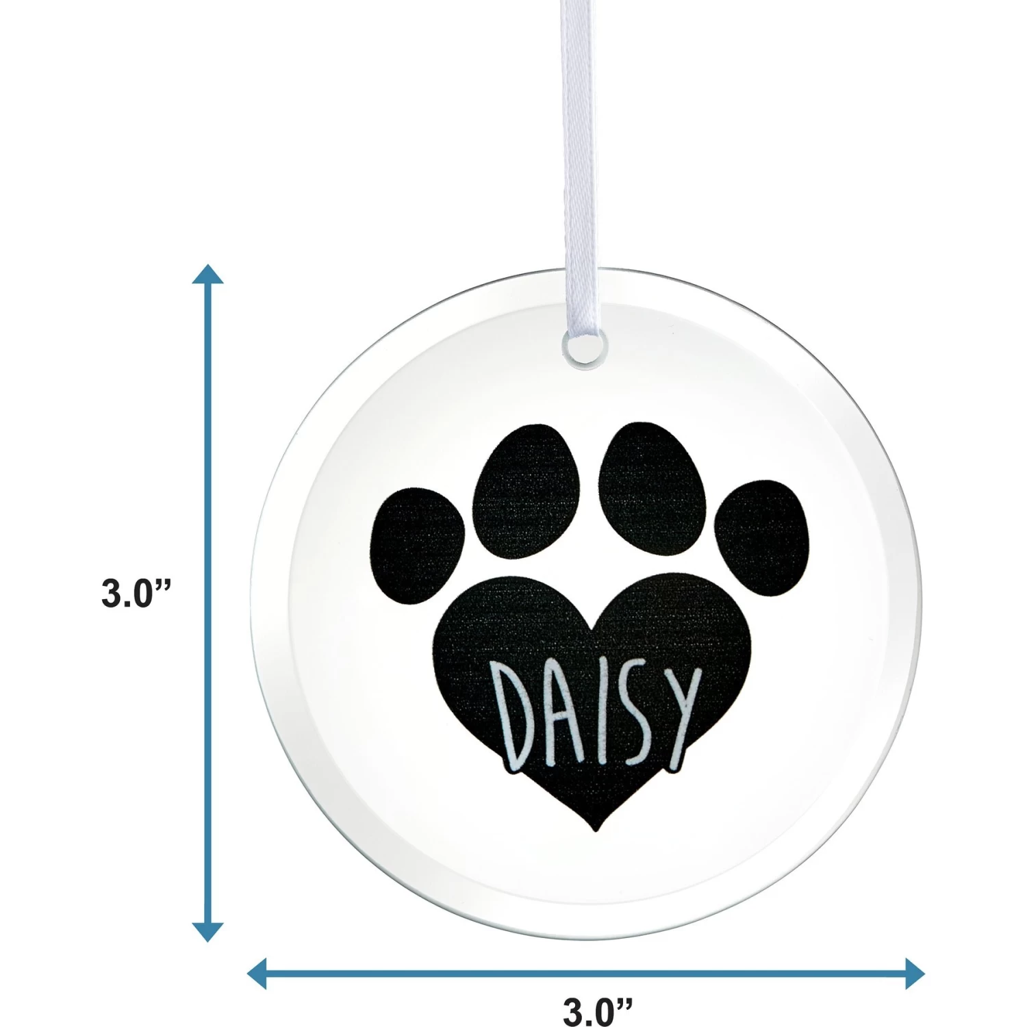 Frisco Paw Glass Personalized Ornament - Image 2