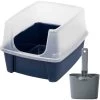 Frisco Plastic Litter Scooper With Caddy & IRIS USA Open Top Litter Box With Scatter Shield
