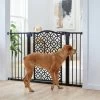 Frisco Metal Geometric Pattern Extra Wide Auto-close Dog Gate