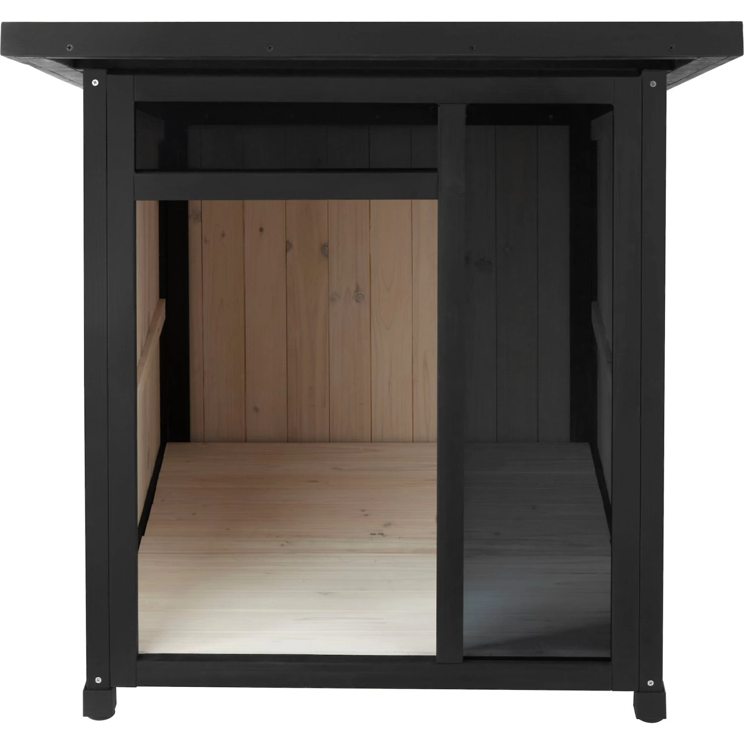 Frisco Modern Wooden Outdoor Dog House, White - Image 5