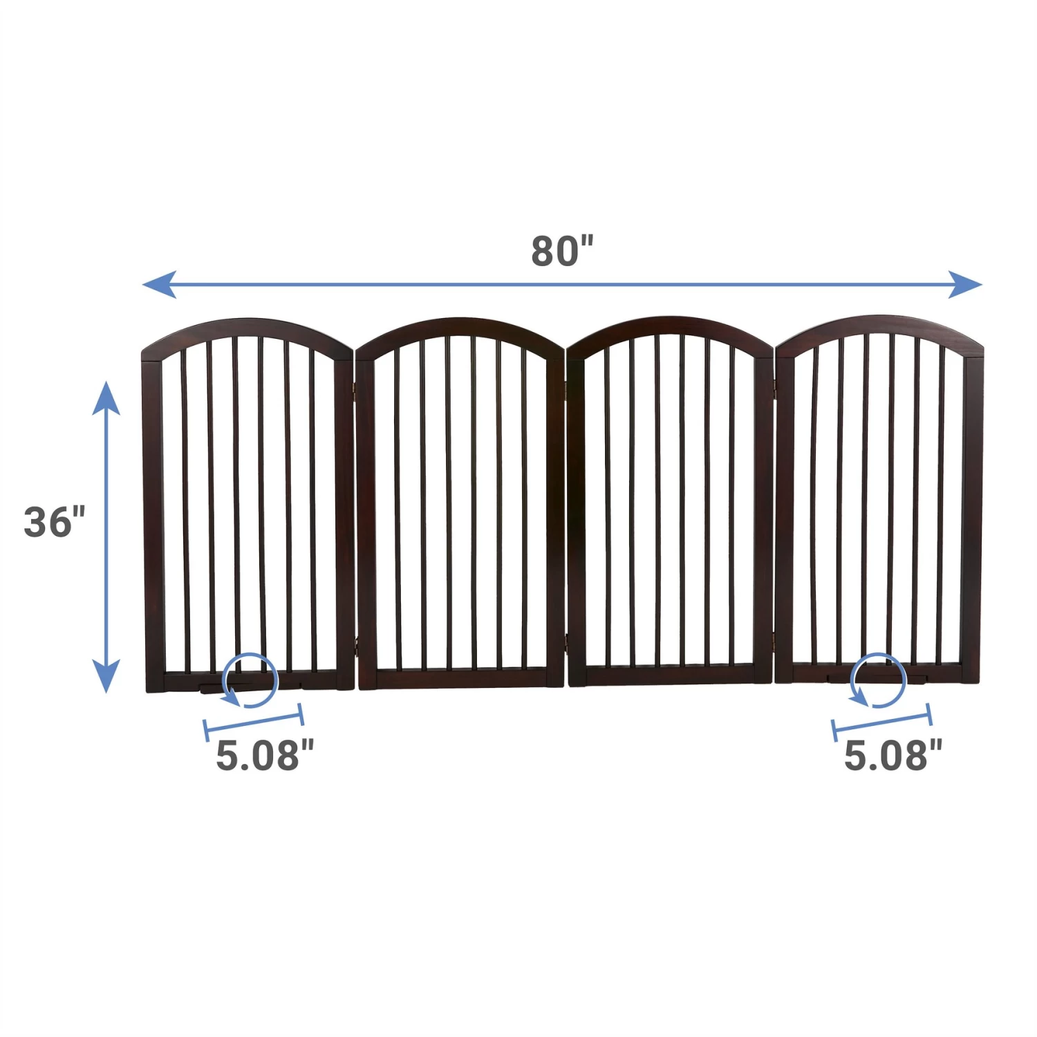 Frisco Arch 4-Panel Solid Wood Dog Gate - Image 2