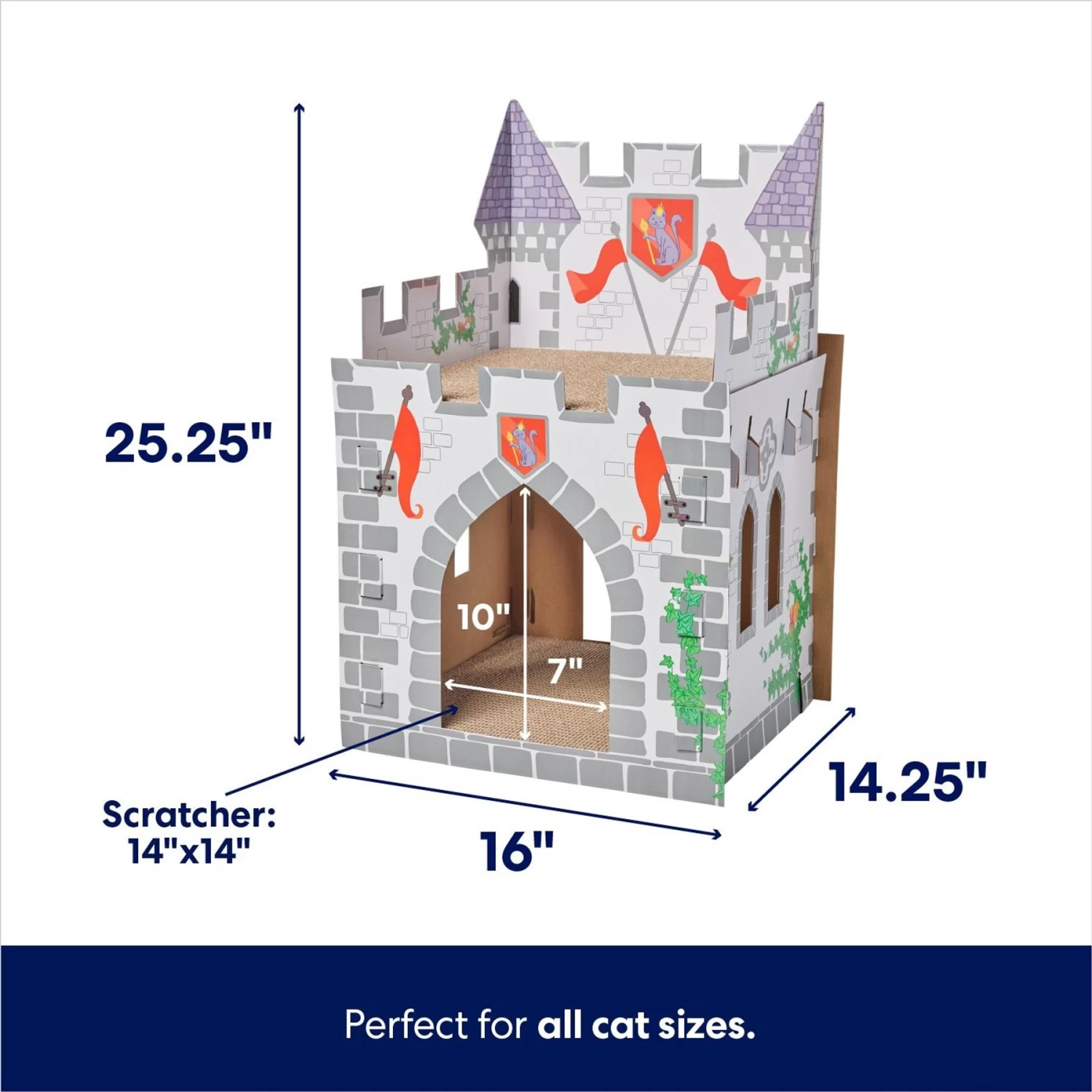 Frisco Castle Cardboard Cat House, 2-Story - Image 2