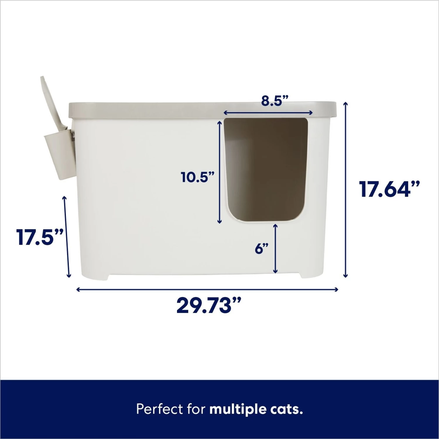 Frisco Multi-Function Covered Cat Litter Box, Jumbo - Image 2