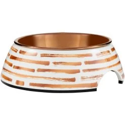 Frisco Copper Print Design Stainless Steel Dog & Cat Bowl