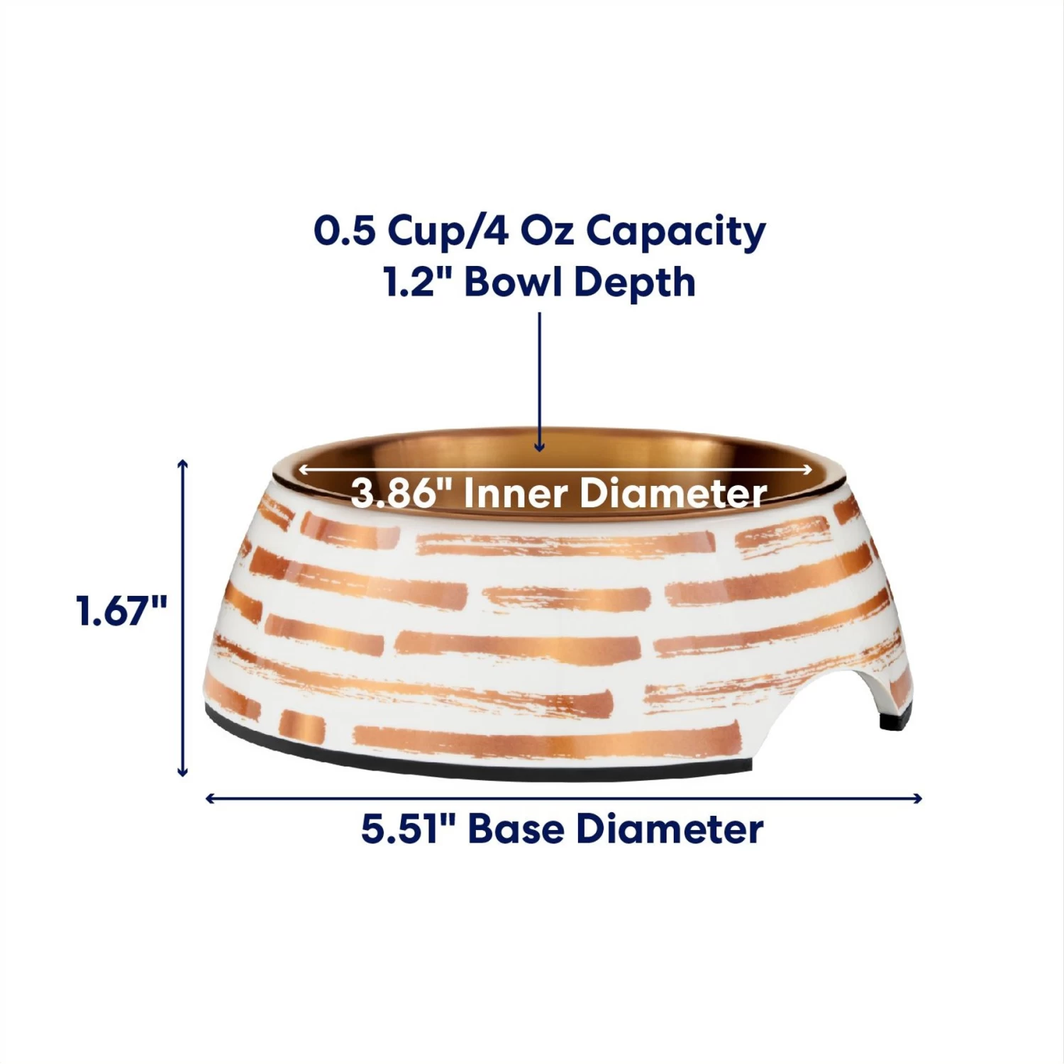 Frisco Copper Print Design Stainless Steel Dog & Cat Bowl - Image 2