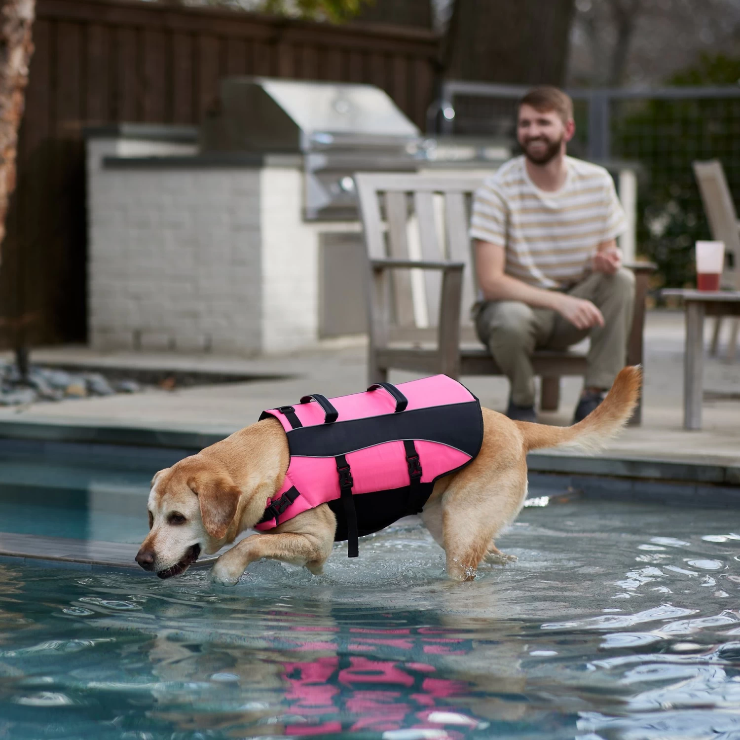 Frisco Ripstop Dog Life Jacket, Pink - Image 9