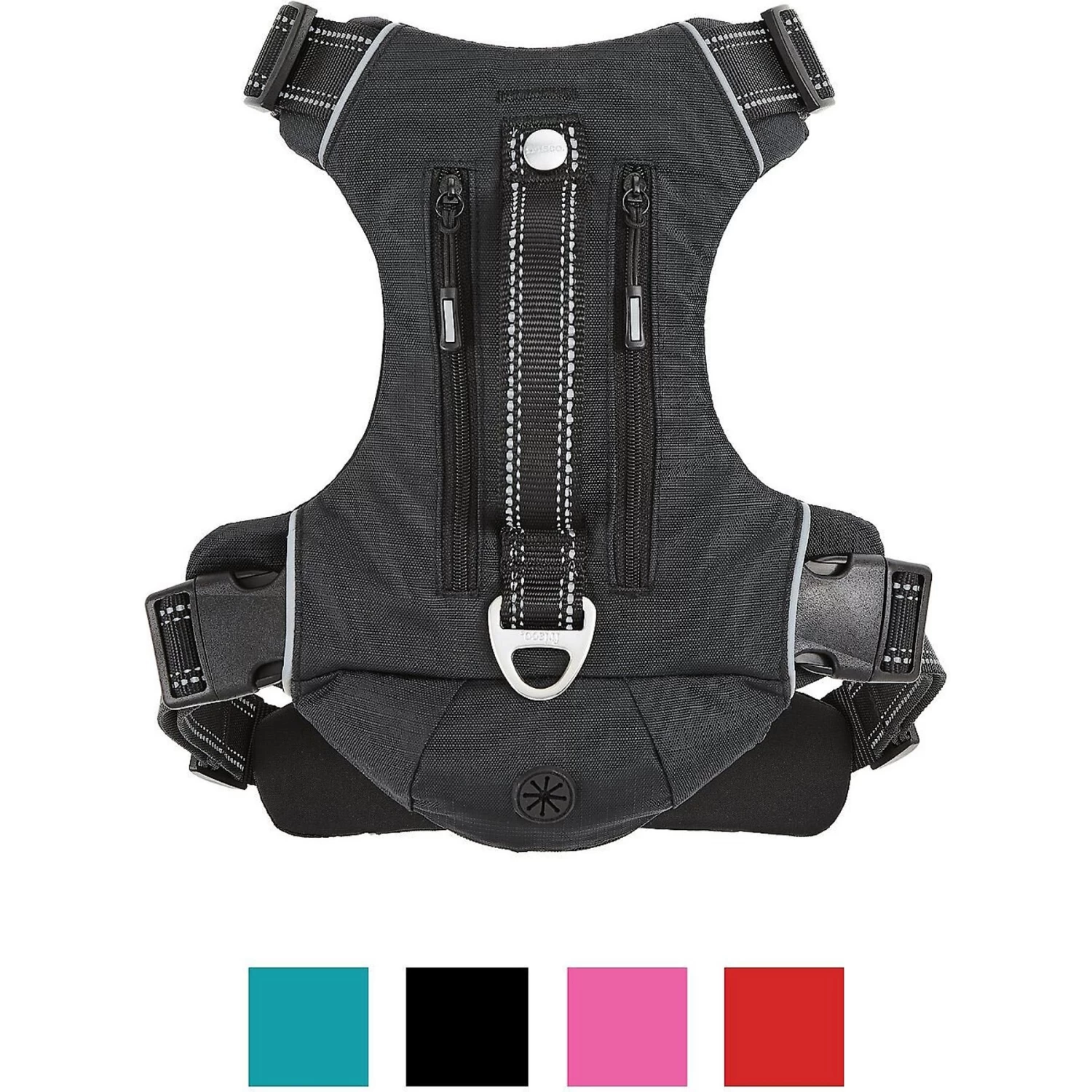 Frisco Outdoor Premium Ripstop Nylon Dog Harness With Pocket & Frisco Outdoor Nylon Reflective Comfort Padded Dog Collar - Image 2