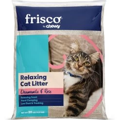 Frisco Relaxing Chamomile & Rose Scented Clumping Clay Cat Litter