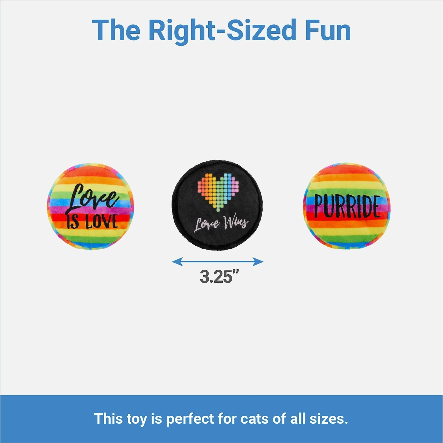 Frisco Pride Buttons Plush Cat Toy With Catnip, 3 Count - Image 2