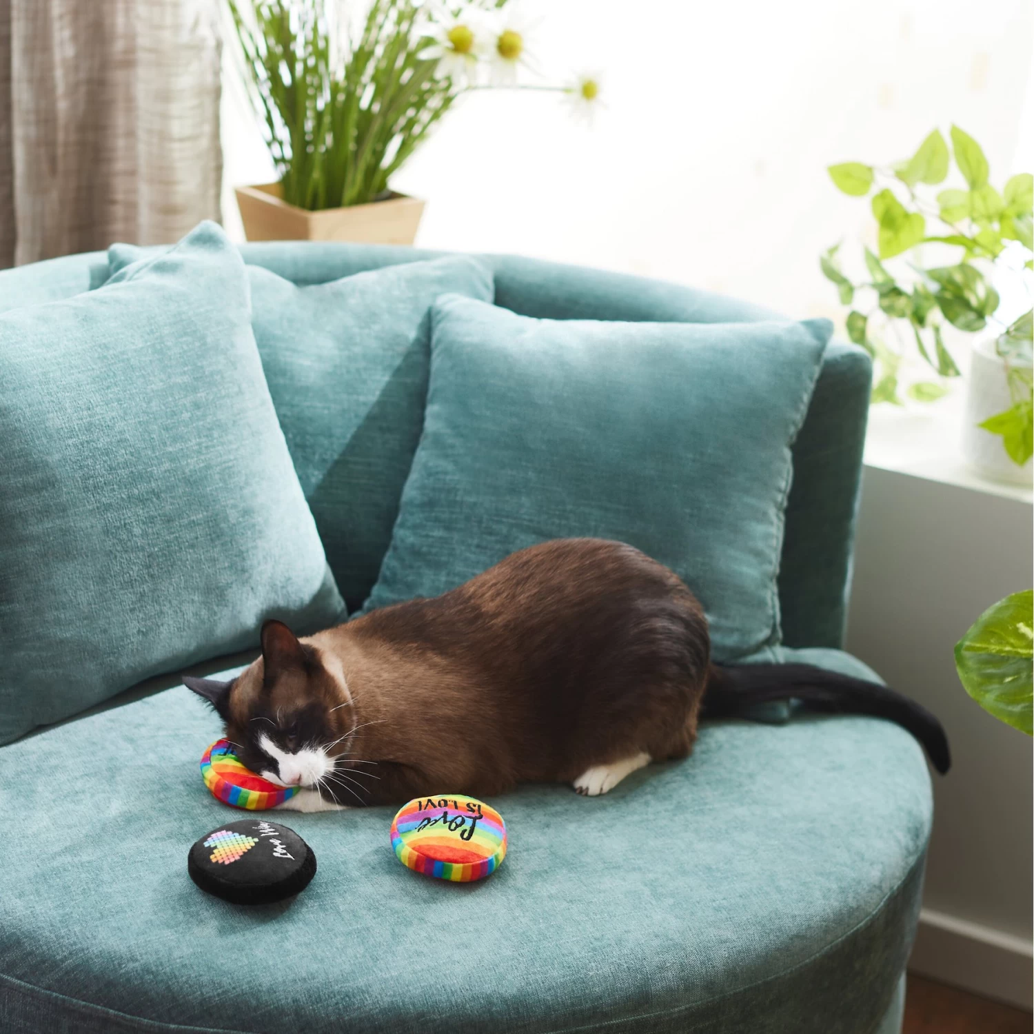 Frisco Pride Buttons Plush Cat Toy With Catnip, 3 Count - Image 3