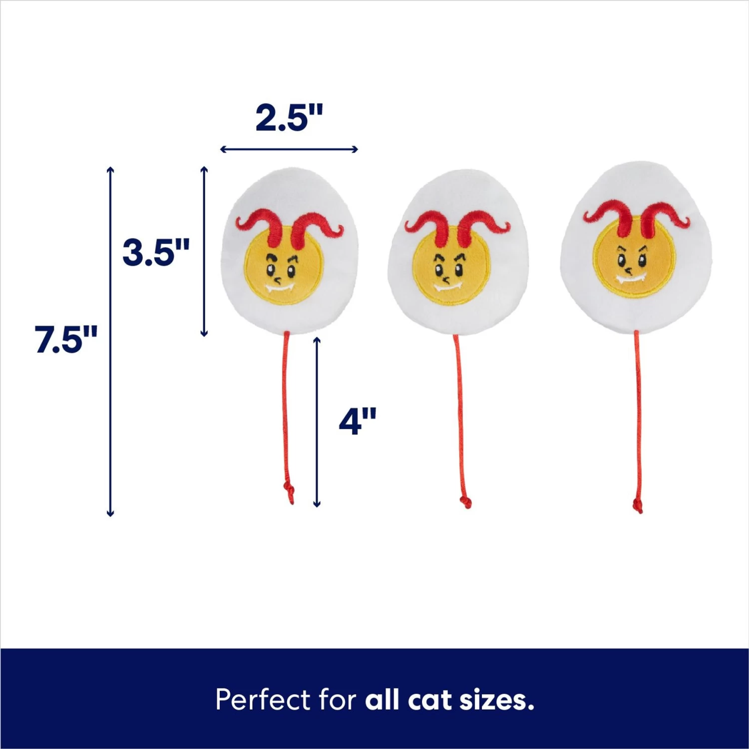 Frisco Halloween Haunted Deviled Eggs Plush Cat Toy With Catnip - Image 2