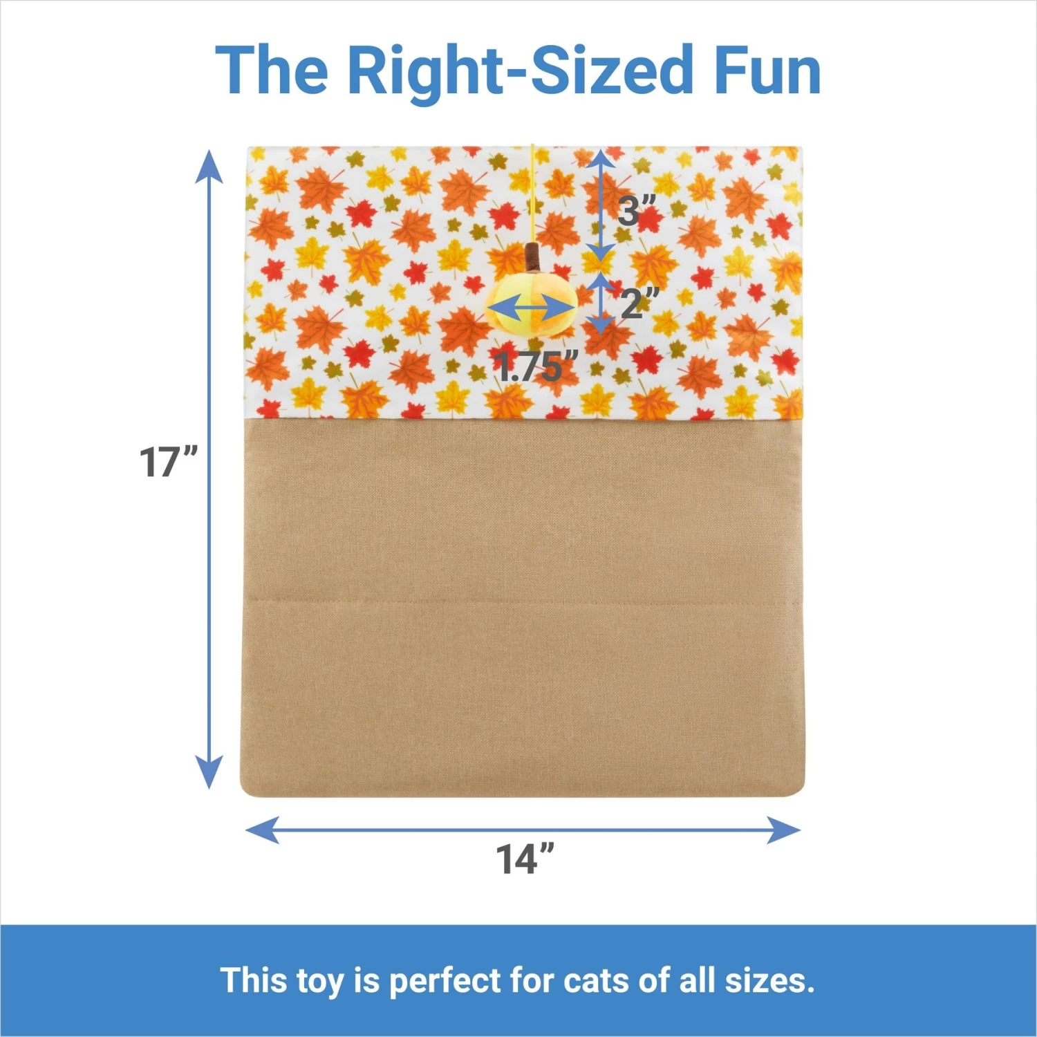 Frisco Fall Leaf Cat Sack Cat Toy With Catnip - Image 2