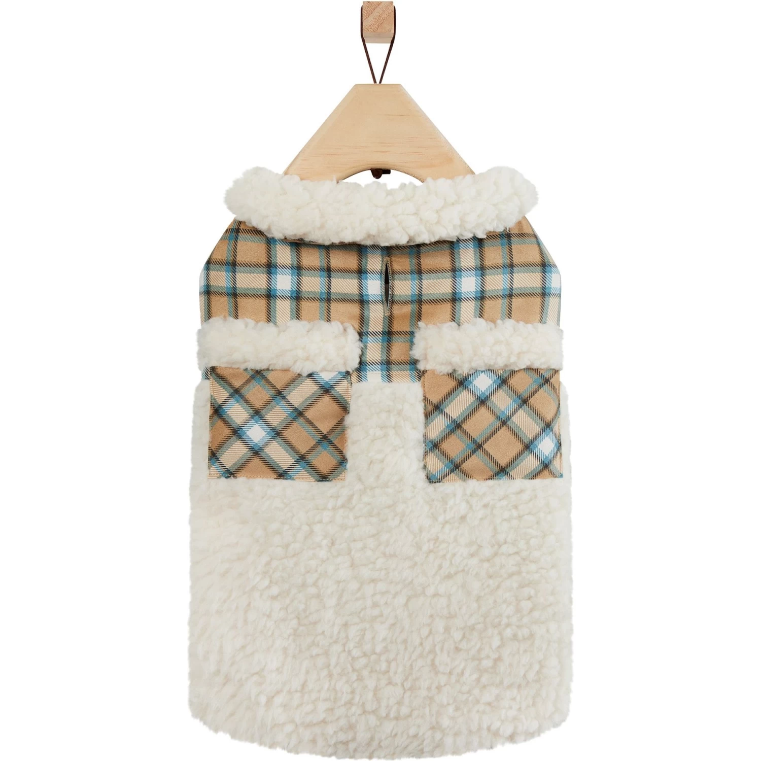 Frisco Lightweight Plaid Pocket Dog & Cat Coat - Image 4