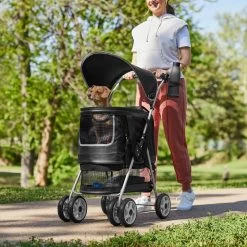 Frisco 3 In 1 Dog & Cat Stroller With Detachable Carrier