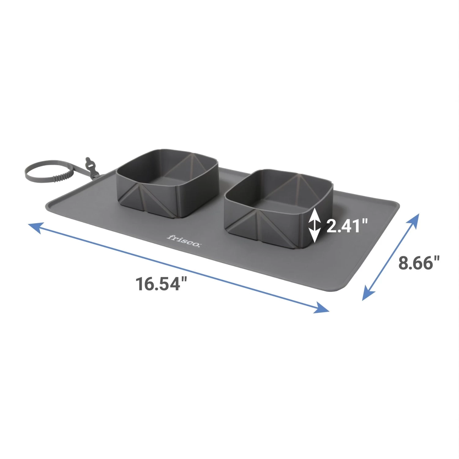 Frisco Travel Silicone Dog & Cat Travel Double Diner Bowl - Image 2