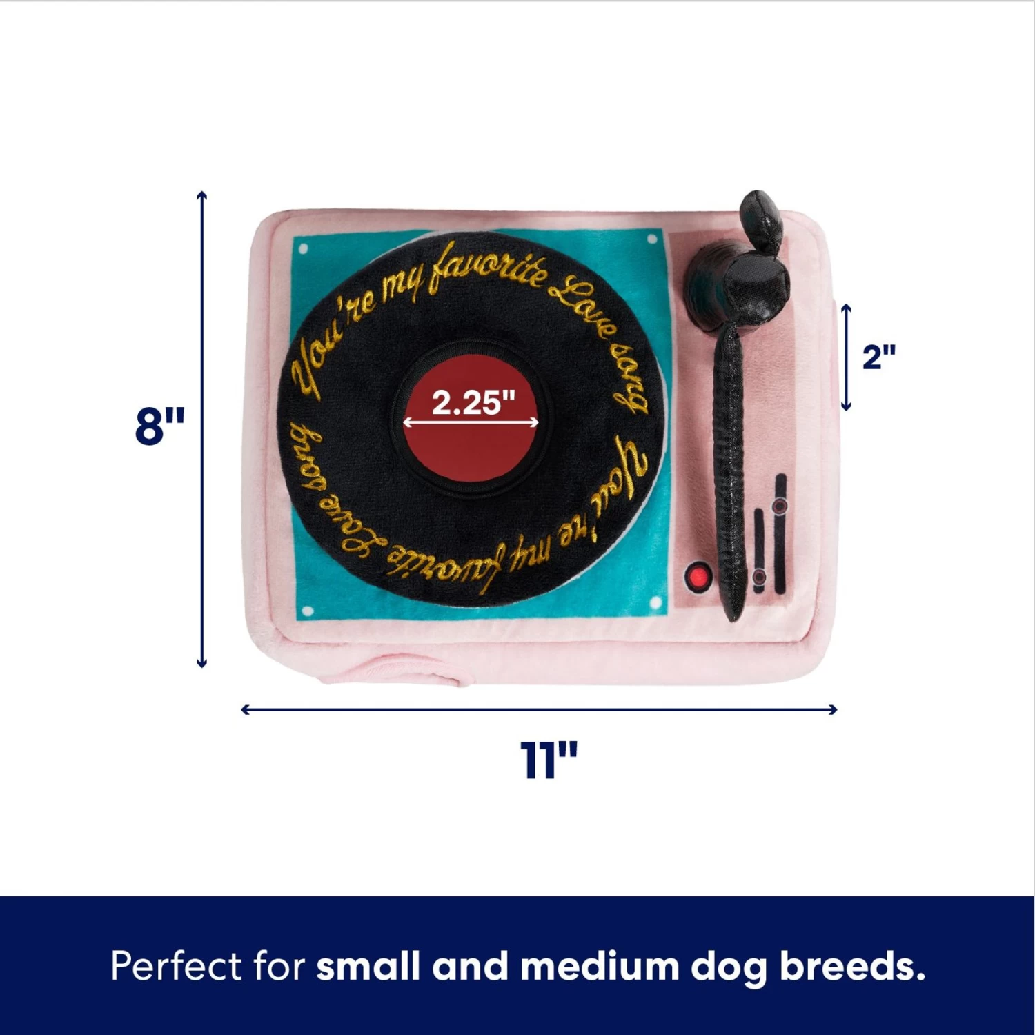 Frisco Valentine Love Song Record Player Hide & Seek Puzzle Plush Squeaky Dog Toy - Image 2