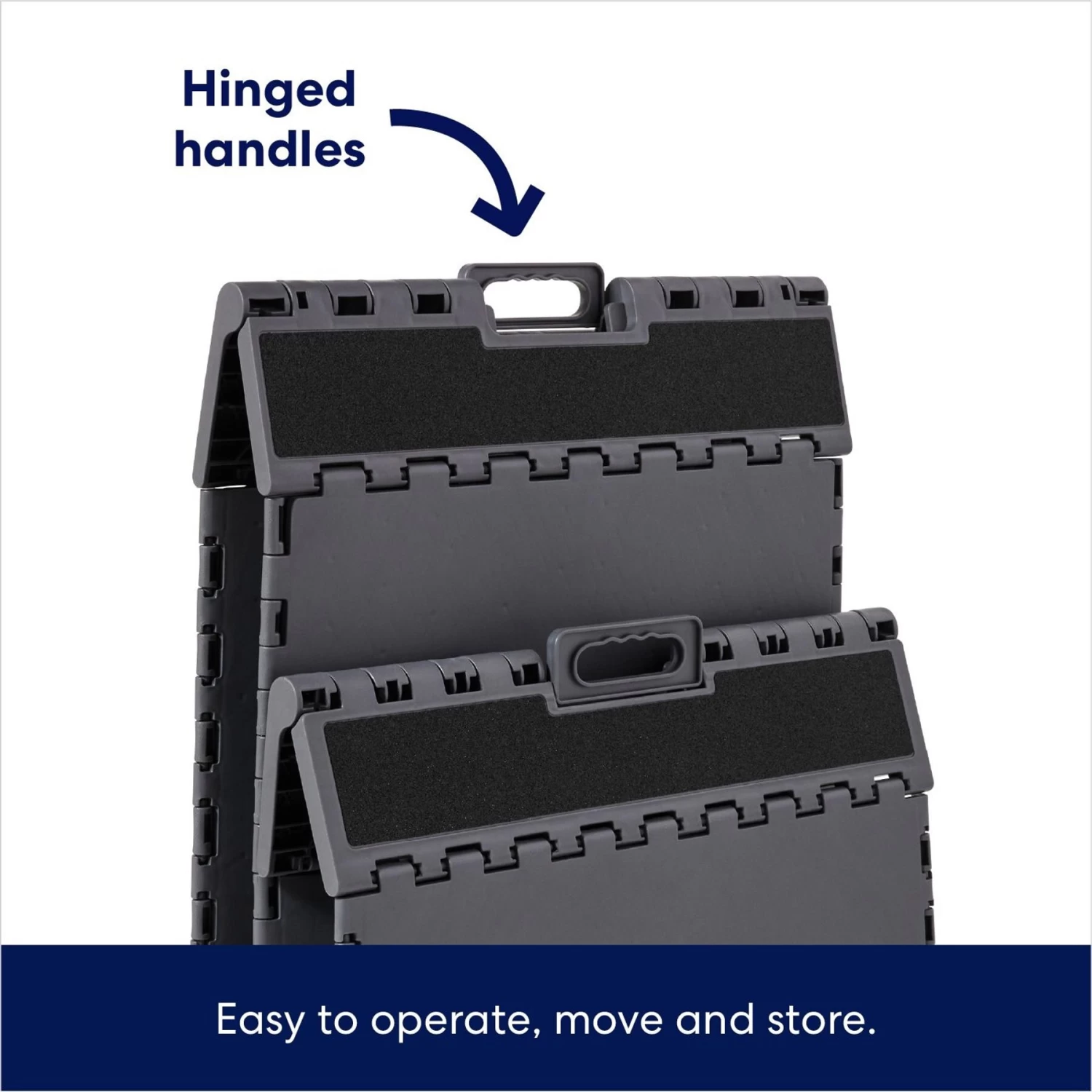 Frisco Foldable Cat & Dog Plastic Stairs, Grey - Image 3